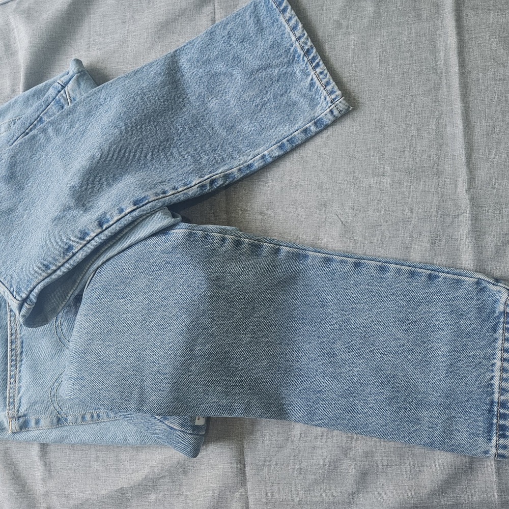 Levi's 501 Premium Original Chaps Jeans Womens 25x30 Button Fly High Rise - Picture 7 of 16